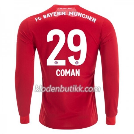 FC Bayern München Kingsley Coman 29 Hjemme Fotballdrakt 2019-2020 Langermet